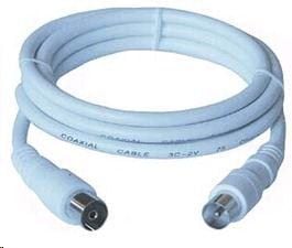 PremiumCord TV M/F, 75 Ohm, 15m, 15 m, IEC, IEC, Hvit