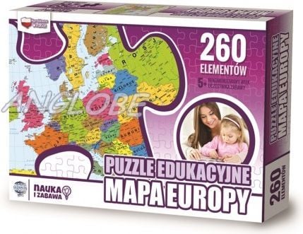 Zachem pedagogisk puslespill, 260 deler – Europakart (ZACH0064)