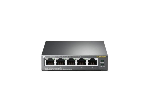 TP-Link TL-SF1005P - Switch - ikke-styrt - 5 x 10/100 (4 PoE) - stasjonær - PoE (58 W)