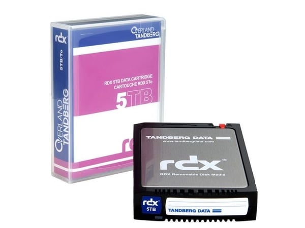 Overland-Tandberg 8862-RDX, RDX-kassett, RDX, 5 TB, FAT32, NTFS, exFAT, ext4, Sort, 150 MB/s