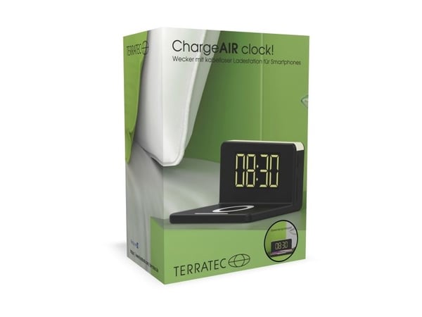 Terratec ChargeAir, Digital alarmur, Rektandel, Sort, Gul, 140 mm, 75 mm, 100 mm