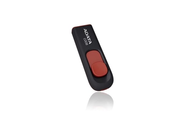 ADATA Classic Series C008 - USB-flashstasjon - 64 GB - USB 2.0 - svart, rød