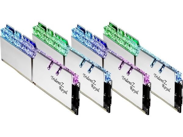 G.Skill Trident Z Royal Series - DDR4 - sett - 64 GB: 4 x 16 GB - DIMM 288-pin - 3200 MHz / PC4-25600 - CL16 - 1.35 V - ikke-bufret - ikke-ECC - sølv