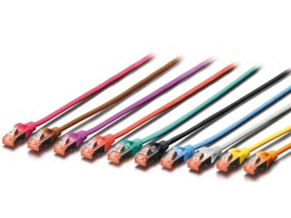 DIGITUS - Liitäntäkaapeli - RJ-45 (uros) RJ-45 (uros) - SFTP - CAT 6 - halogeeniton - musta