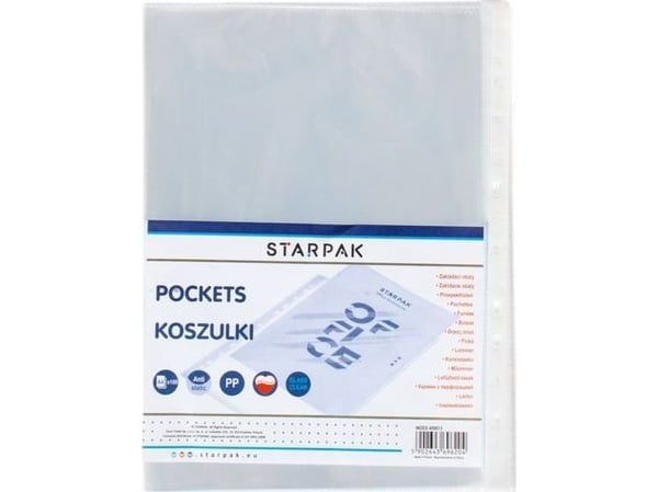 Starpak A4 omslag i PP krystall, 100 stk