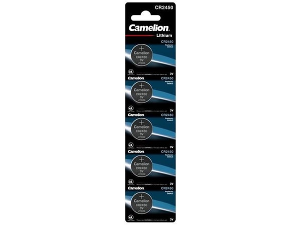 Camelion 13005450, CR2450, litium, 3 V, 5 stk, 550 mAh, 5 mm