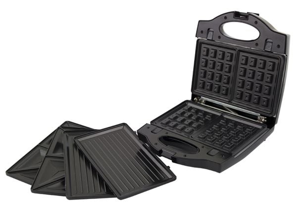 Esperanza PORTABELLA - Toastmaskin / vaffelsteker / grill - 700 W - svart