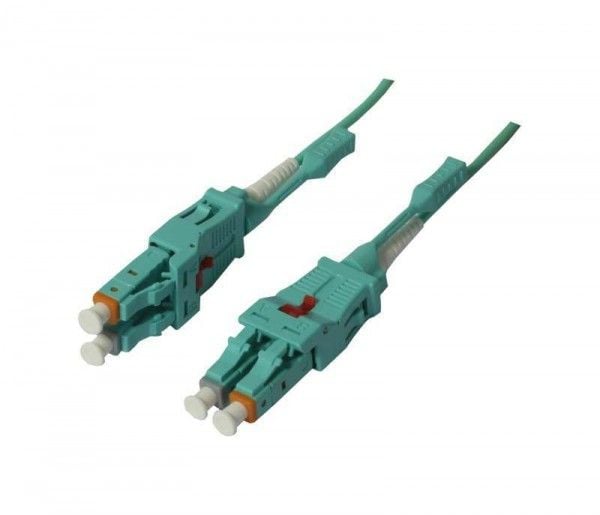 LWL2 fiberpatchkabel 15 m LCLC 50125um OM3 Uniboot dreibar PushPull AD2mm Synergy 21