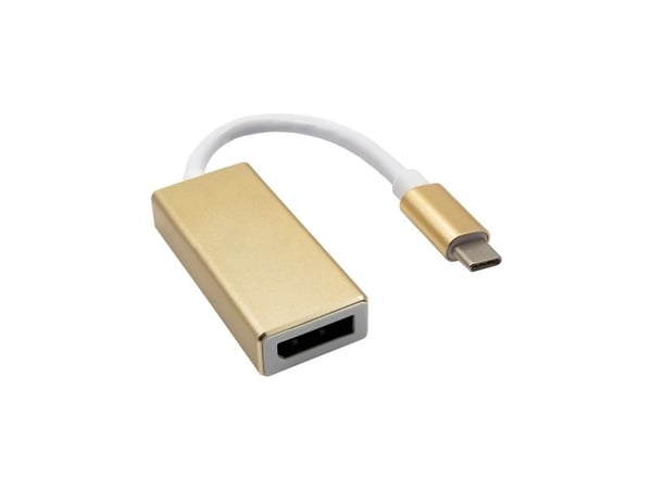 Akyga AK-AD-56 - USB / DisplayPort-adapter - USB-C (hann) til DisplayPort (hunn) - USB 3.1 - 15 cm - 4K-støtte