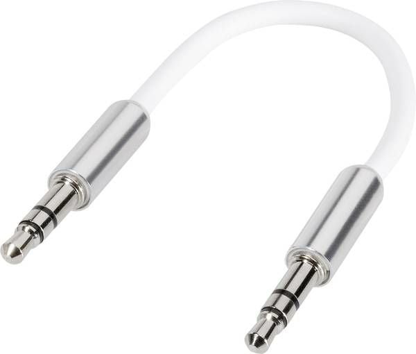 SpeaKa Professional SP-7870076, 3.5mm, Hankjønn, 3.5mm, Hankjønn, 0,1 m, Hvit
