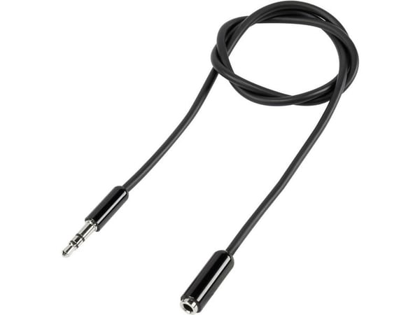 SpeaKa Professional SP-7870468, 3.5mm, Hankjønn, 3.5mm, Hunkjønn, 3 m, Sort