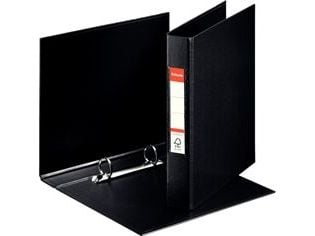 Esselte rengaskansio FSC® A5 2RR/25 mm, A5, Muovi, musta, 190 arkkia, 2,5 cm, 40 mm