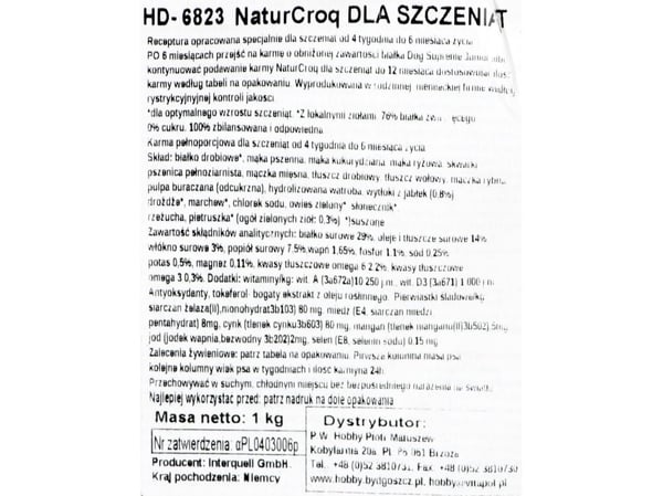 Happy Dog NATUR-CROQ/CHAMPIONS 1kg