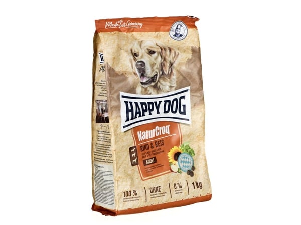 Happy Dog NaturCroq Rind & Reis, Voksen, Storfekjøtt, Ris, 1 kg