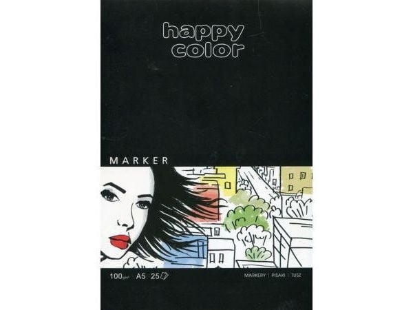 ART markeringsblokk A5/25K 100g Happy Color |