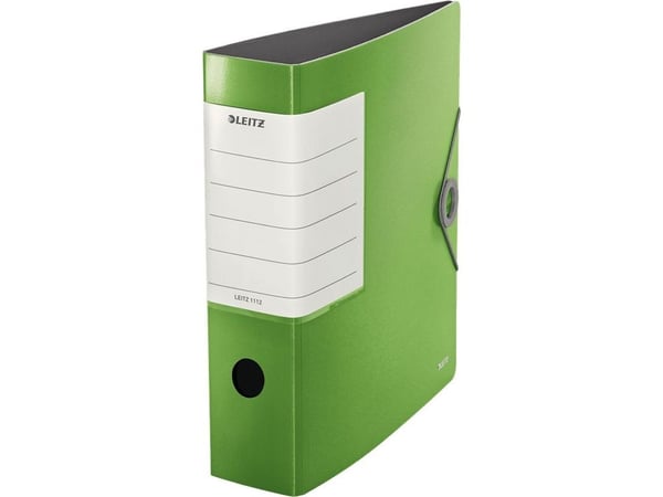 LEITZ Solid mappe, 180 grader, 82 mm, lysegrønn DIN A4, rett rygg, laget av polyform, ripebestandig topp - 1 stk (1112-00-50)
