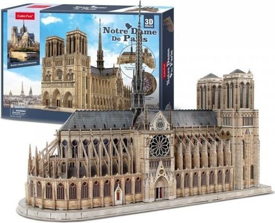 Puslespill CUBICFUN 3D puslespill „Noterdamo-katedralen“