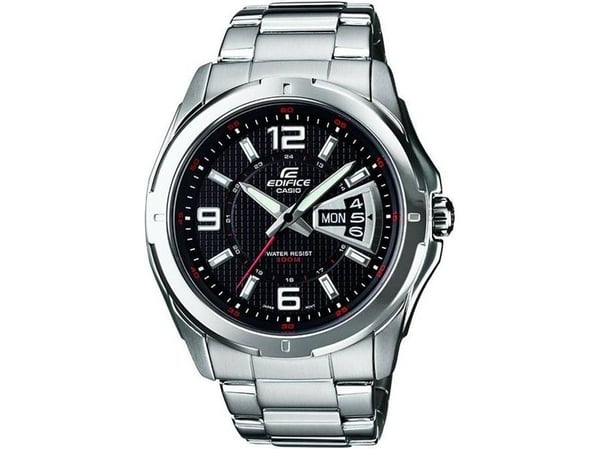 Casio Edifice classic EF-129D-1AVEF - Armbåndsur - kvarts - analog - stainless steel - rustfritt stål - fluorescerende