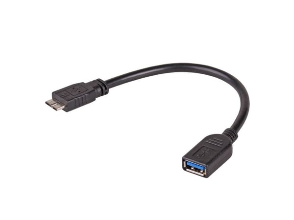 Akyga AK-AD-30 - USB-adapter - USB-type A (hunn) til Micro-USB Type B (hann) - USB 3.0 - 15 cm - svart