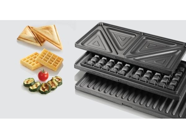Gorenje Sandwichmaskin SM703GCG 700 W, Antall tallerkener 3, Antall bakverk 2, Grå