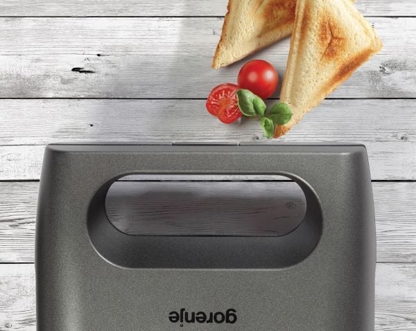 Gorenje Sandwichmaskin SM703GCG 700 W, Antall tallerkener 3, Antall bakverk 2, Grå