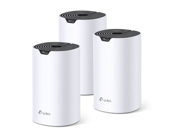 TP-Link Deco S4 - Wi-Fi-system - (3 rutere) - inntil 5500 kvadratfot - maske 1GbE - Wi-Fi 5 - Dobbeltbånd