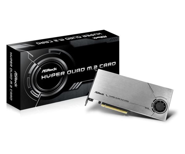 ASRock HYPER QUAD M.2 CARD - Grensesnittsadapter - M.2 - Expansion Slot to M.2 - M.2 Card - PCIe 4.0 x16