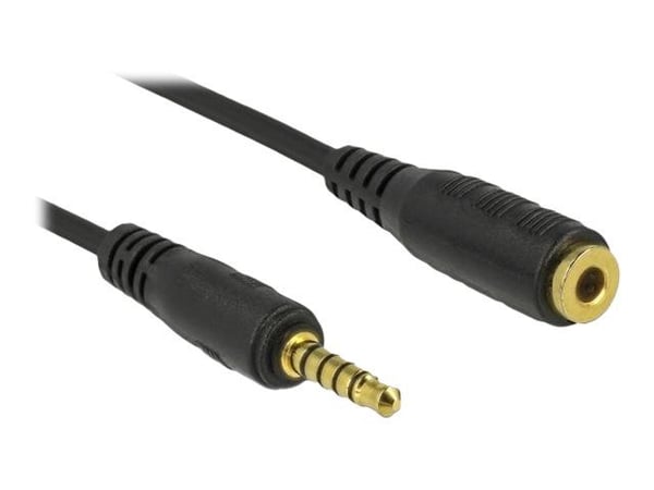 DeLOCK 85695, 3.5mm, Uros, 3.5mm, Uros, 0,5 m, Musta