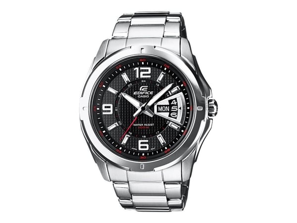 Casio Edifice classic EF-129D-1AVEF - Armbåndsur - kvarts - analog - stainless steel - rustfritt stål - fluorescerende