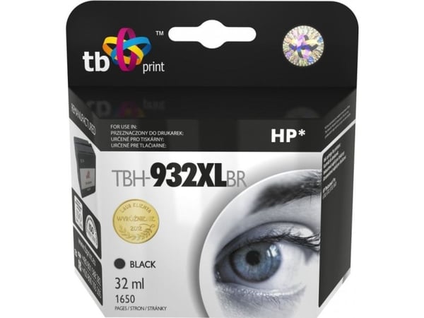 TB Print TBH-932XLBR, Sort, Pigmentbasert blekk, 32 ml, 1 stykker, 1650 sider