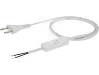 Elgotech Kaapeli kytkimellä ja litteällä pistokkeella b/u H03VVH2-F 2x0.5 valkoinen S-13W-0.5-2-1 /2m/ Elgotech Kaapeli kytkimellä ja litteällä pistokkeella b/u H03VVH2-F 2x0.5 valkoinen S-13W-0.5-2-1 /2m/