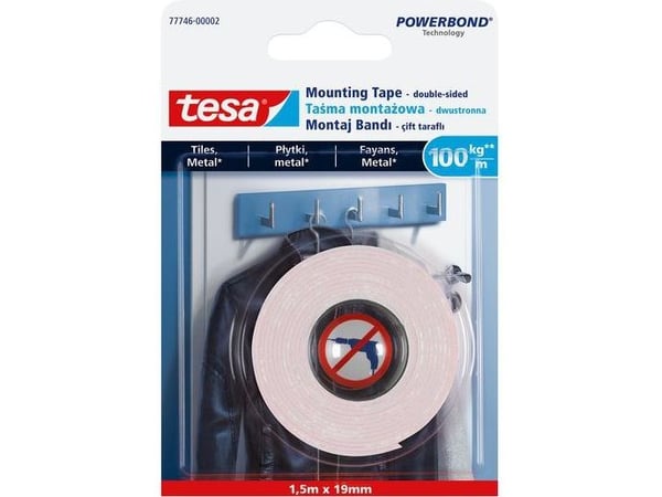 Tesa Bærestykke 19mm x 1,5m (H7774602)