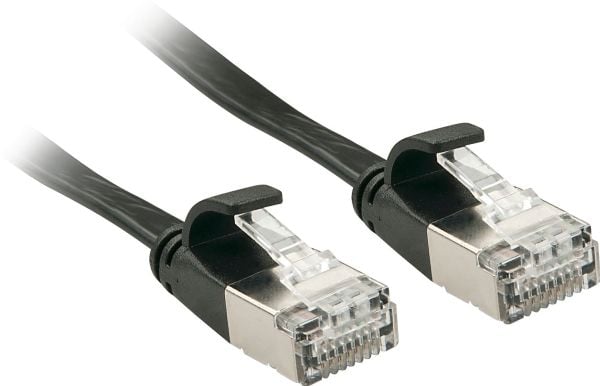 Lindy 47484, 5 m, Cat6a, U/FTP (STP), RJ-45, RJ-45, Svart