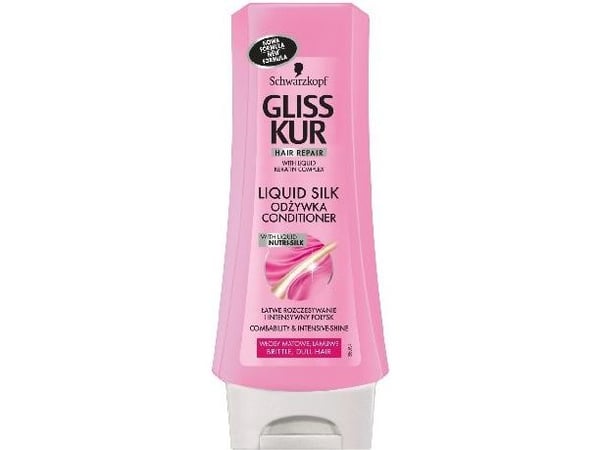 Schwarzkopf Gliss Kur Liquid Silk Conditioner for krøllete og sprøtt hår 200 ml