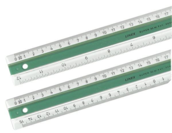 Lineal Linex Super 20 cm plast med gummiskinne