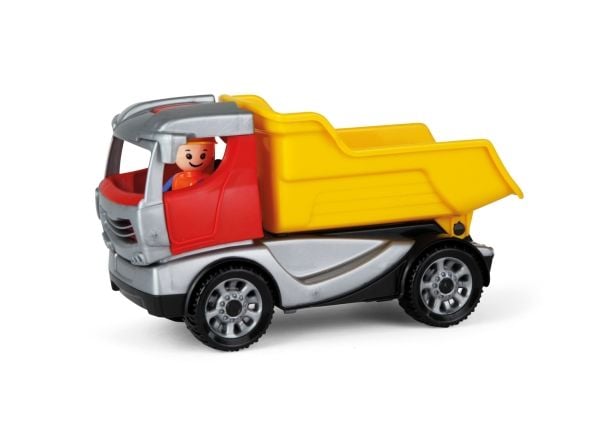 Lena Truckies Dumper, lastbil, inomhus/utomhus, 2 år, grå, röd, gul