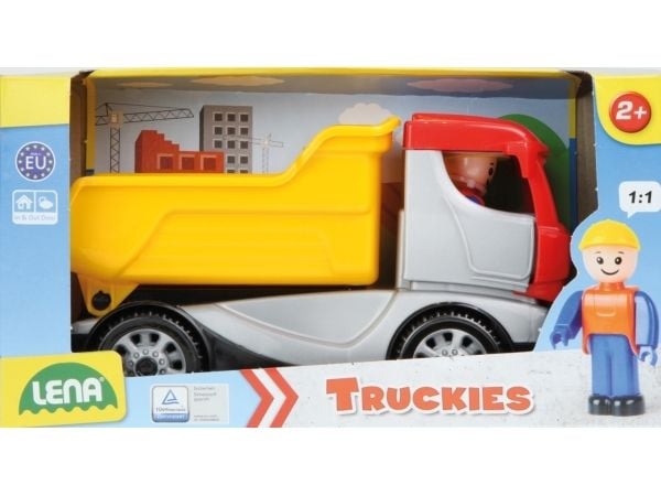Lena Truckies Dump Truck, Truck, 2 år, Grå, Rød, Gult