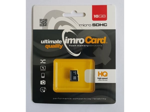 Imro MicroSDHC-minnekort 16 GB Class 10 UHS-I/U1 (KOM000669)