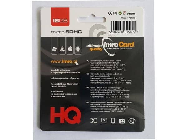 Imro MicroSDHC 16GB kortti (KOM000669)