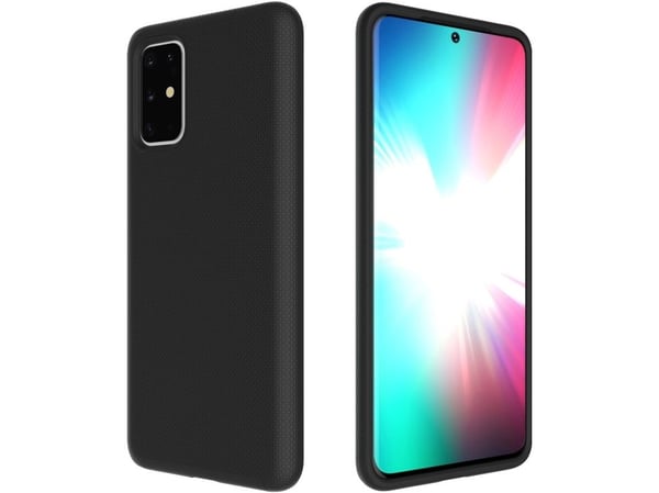 eSTUFF - Bagsidecover til mobiltelefon - silikon - sort - for Samsung Galaxy S20+, S20+ 5G