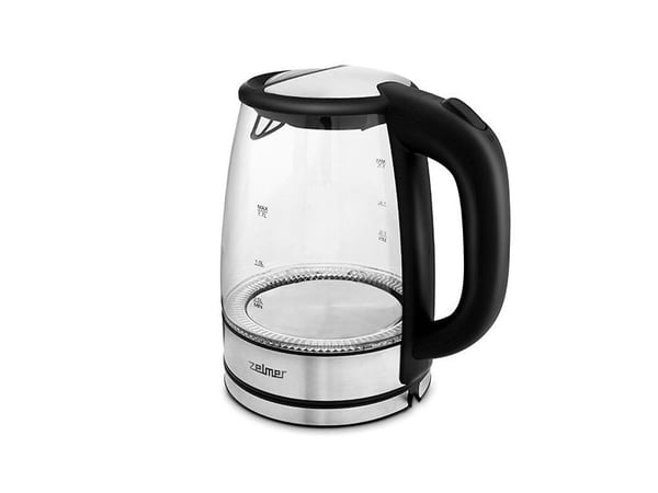 Zelmer ZCK8024, 1,7 L, 2200 W, Musta, Läpinäkyvä, Lasi, Ruostumaton teräs, Veden tason ilmaisin, Ylikuumenemissuoja