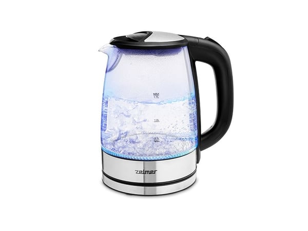 Zelmer ZCK8024, 1,7 L, 2200 W, Musta, Läpinäkyvä, Lasi, Ruostumaton teräs, Veden tason ilmaisin, Ylikuumenemissuoja
