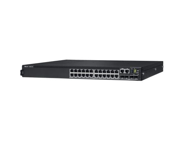 Dell PowerSwitch N2224X-ON - Switch - L3 - Styrt - 24 x 10/100/1000/2.5G + 4 x 25 Gigabit SFP28 - front til bakside-luftflyt - rackmonterbar - CAMP...