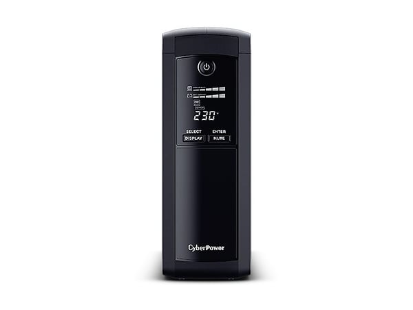 CyberPower Value Pro VP1200ELCD - UPS - AC 230 V - 720 watt - 1200 VA - enkeltfase - 7.2 Ah - RS-232, USB - utgangskontakter: 4 - svart