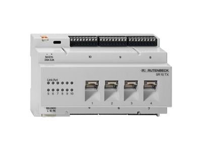 Rutenbeck SR 10TX GB PoE - Bryter - 4 x 10/100/1000 + 6 x 10/100/1000 (PoE+) - Monterbar DIN-skinne - PoE+ (23510504) Rutenbeck SR 10TX GB PoE - Bryter - 4 x 10/100/1000 + 6 x 10/100/1000 (PoE+) - Monterbar DIN-skinne - PoE+ (23510504)