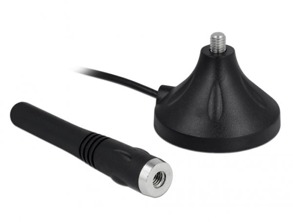 Delock - Antenne - Smart Home - 2-3 dBi - rundtstrålende - innendørs / utendørs, magnetmonterbar - svart
