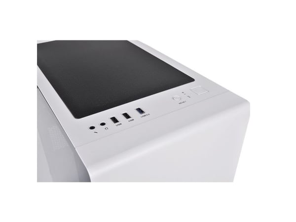 Thermaltake S100 TG Snow - Tempered Glass Snow Edition - tower - micro ATX - sidepanel med vindu (herdet glass) - ingen strømforsyning (PS/2) - hvi...