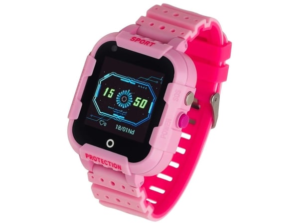 Garett Kids 4G - Rosa - smartklokke med stropp - gummi - display 1.4" - 4 GB - Wi-Fi, Bluetooth - 4G