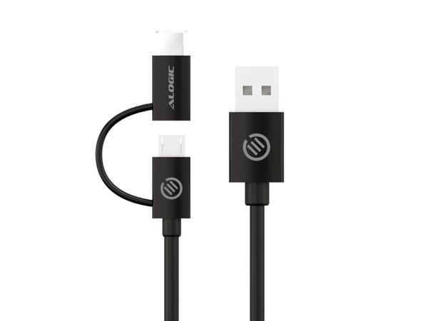 ALOGIC - USB-kaapeli - USB (han) til Micro-USB Type B, USB-C (han) - USB 2.0 - 1 m - lajitellaan - lajittelu