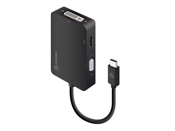 ALOGIC Premium Series - Videoadapteri - 24-nastainen USB-C han til 15-nastainen D-Sub (DB-15), HDMI, DVI hun - lajittelu - 4K-tuki